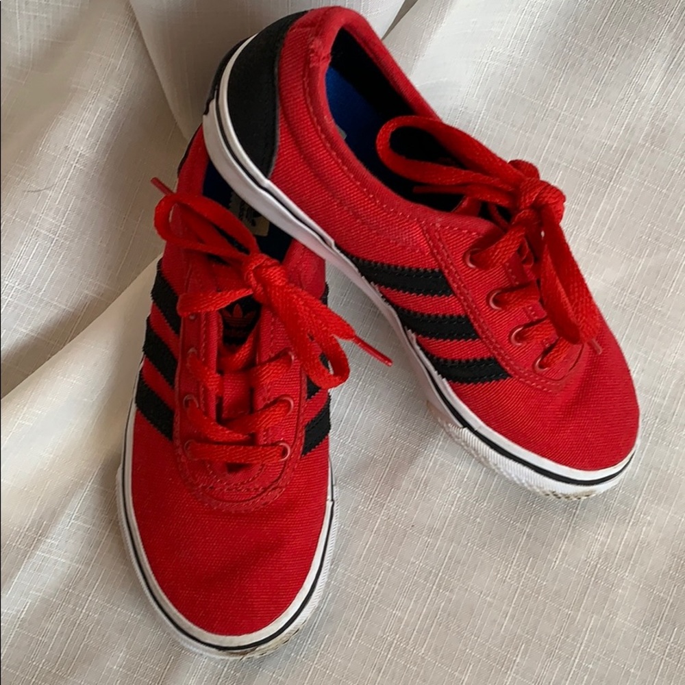 Adidas Low Top Skate Shoes Red & Black Size 13K